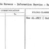 Outside Bureaus - Information Service - Replies