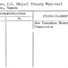 Parmalee, J.G. (Major) (Deputy Minister)