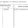 Partial Payments to Contract Architects