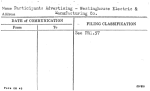 Participants Advertising - Westinghouse Electric & Manufacturing Co.