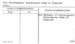 Participants' Investments--Town of Tomorrow