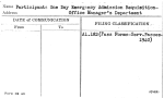 Participants One Day Emergency Admission Requisition-Office Manager's Department