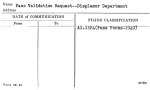 Pass Validation Request--Displamor Department