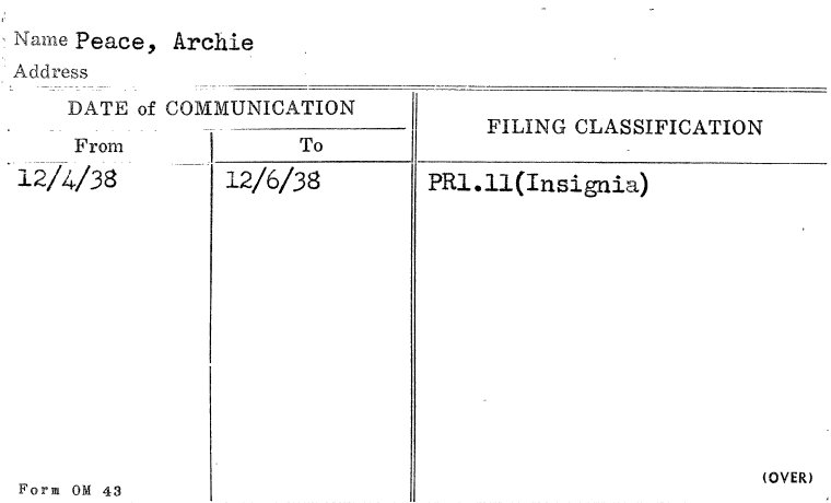 Peace, Archie - NYPL Digital Collections