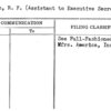 Peden, R.F. (Assistant to Executive Secretary)