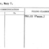 Peifer, Mary T.