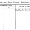 Pennsylvania State College - Metallurgy Class