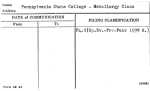 Pennsylvania State College - Metallurgy Class
