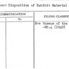 Permanent Disposition of Exhibit Material