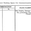 Permanent Parking Space for Concessionaires