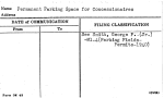 Permanent Parking Space for Concessionaires