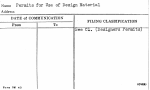 Permits for Use of Design Material