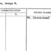 Person, George W.