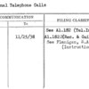Personal Telephone Calls