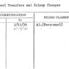 Personnel Transfers and Salary Changes