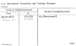 Personnel Transfers and Salary Changes