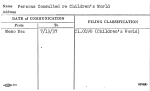 Persons Consulted re Children's World