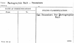 Photographic Unit - Procedure