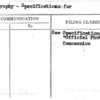 Photography - Specifications for