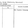 Pierson, Ralph (Publicity Director)
