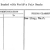 Pigeons Banded with World's Fair Bands