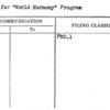 Plan for "World Harmony" Program