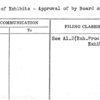 Plans of Exhibits - Approval of by Board of Design