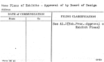 Plans of Exhibits - Approval of by Board of Design