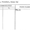 Plans, Procedure, Rules for