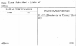 Plans Submitted - Lists of