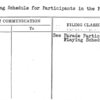Playing Schedule for Participants in the Parade