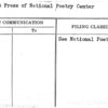 Poets Press of National Poetry Center