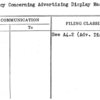 Policy Concerning Advertising Display Machines