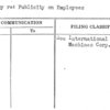 Policy re: Publicity on Employees