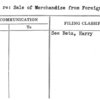 Policy re: Sale of Merchandise from Foreign Countries