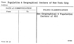 Population & Geographical Centers of New York City