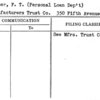 Porter, F.T. (Personal Loan Dep't)