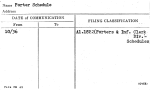 Porter Schedule