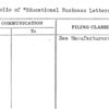 Portfolio of "Educational Business Letters"