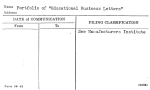Portfolio of "Educational Business Letters"