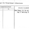 Postage for Promotional Literature