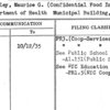 Postley, Maurice G. (Confidential Food Investigator)