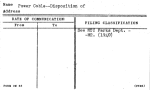 Power Cable--Disposition of