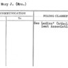 Prast, Mary J. (Mrs.)