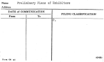 Preliminary Plans of Exhibitors