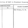 Presentation of Gift to President Roosevelt