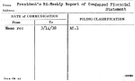 President's Bi-Weekly Report of Condensed Financial Statement