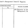 President's Management Council Reports