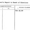 President's Report to Board of Directors