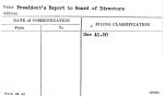 President's Report to Board of Directors